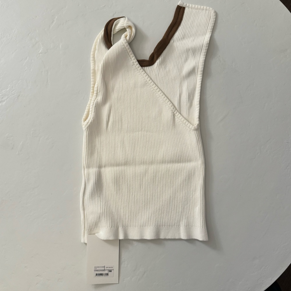 Jacquemus CREAM ‘ACENO’ ASYMMETRICAL TOP Size 38 (NWT) - Picture 7 of 7